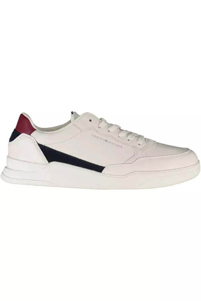 White Polyester Sneaker