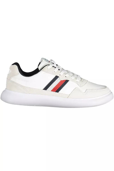 White Polyester Sneaker