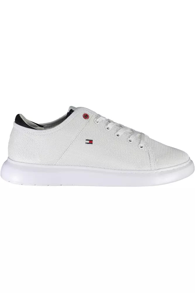 White Polyester Sneaker