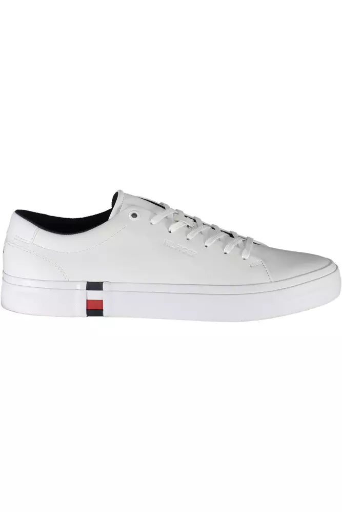 White Polyester Sneaker