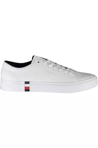 White Polyester Sneaker