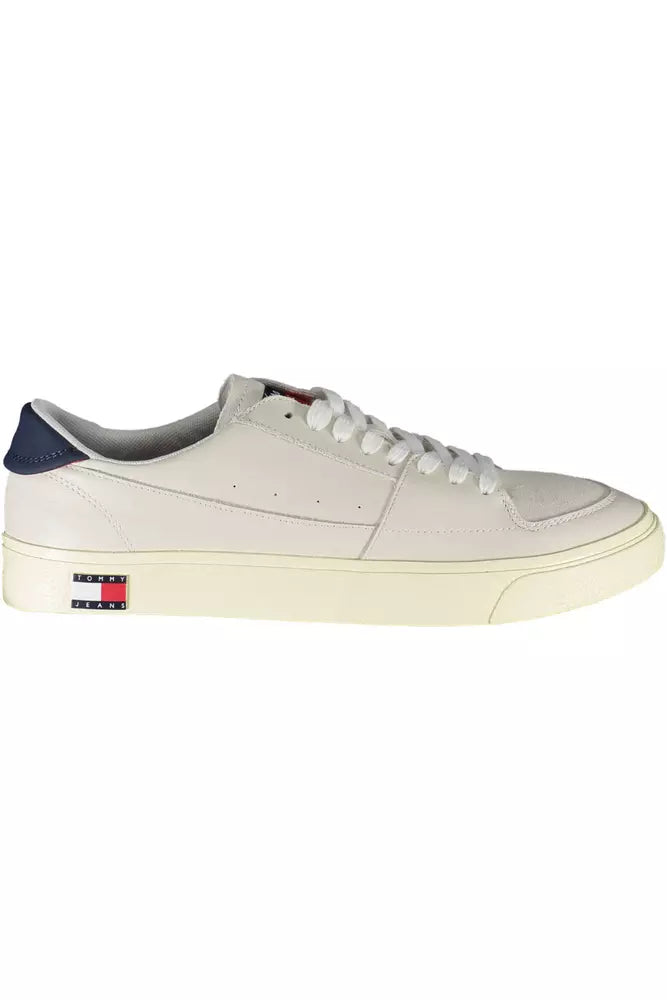 White Polyester Sneaker