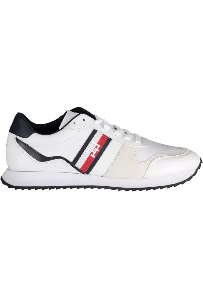 White Polyester Sneaker