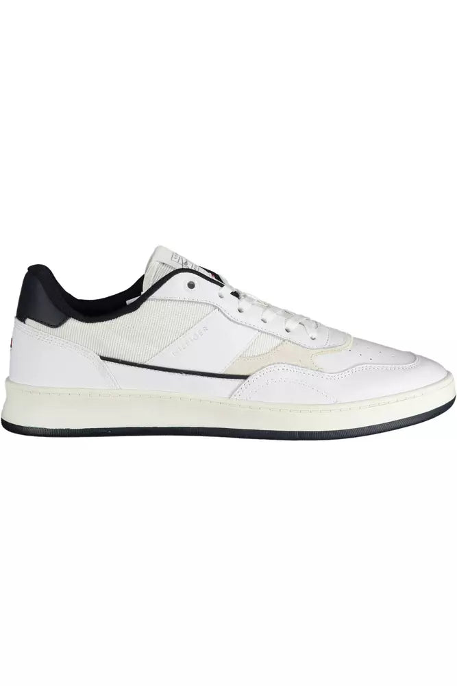 White Polyester Sneaker