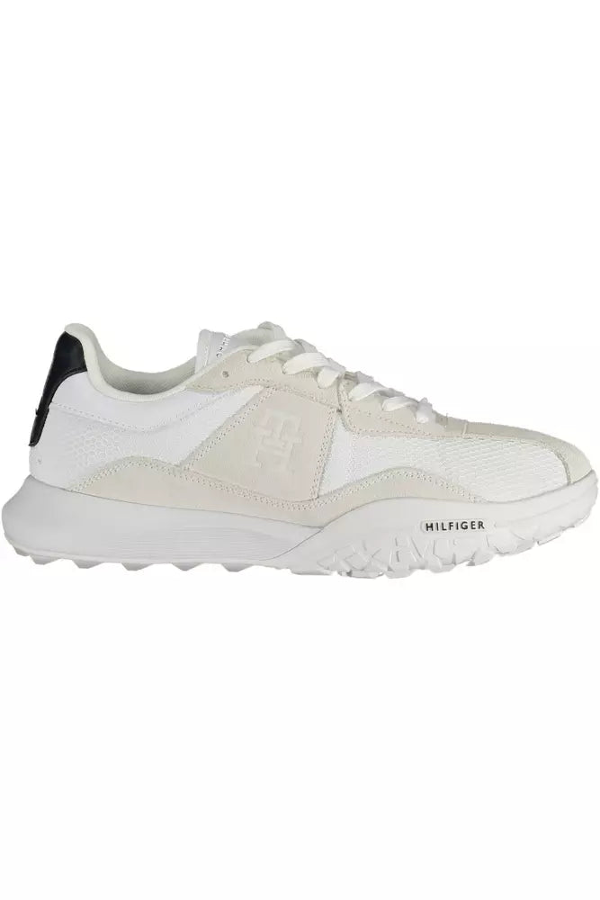 White Polyester Sneaker