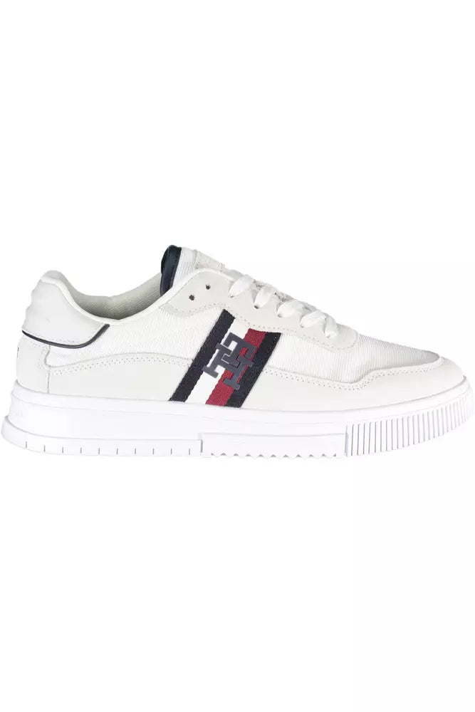 White Polyester Sneaker