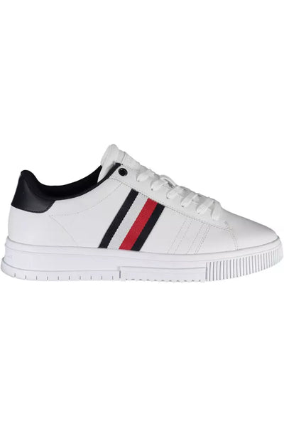 White Polyester Sneaker