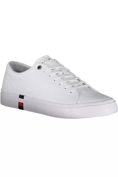 White Polyester Sneaker