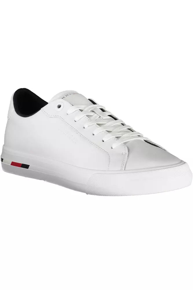 White Polyester Sneaker