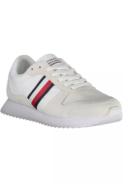 White Polyester Sneaker