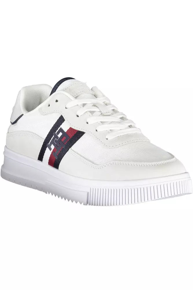 White Polyester Sneaker