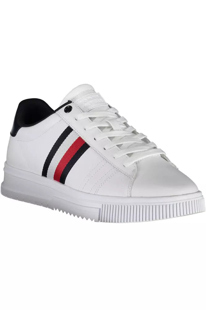 White Polyester Sneaker