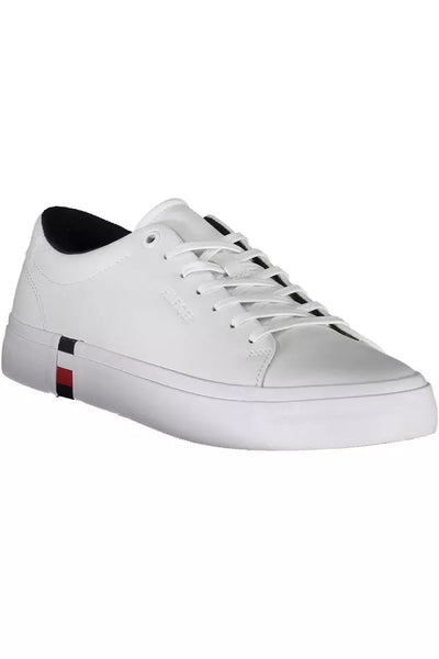 White Polyester Sneaker