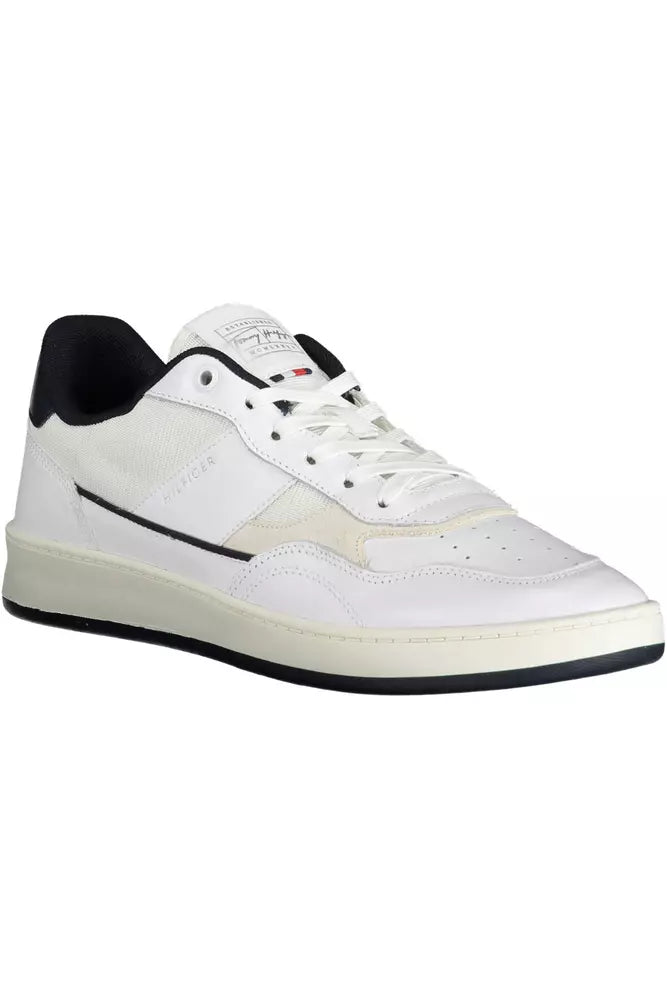 White Polyester Sneaker