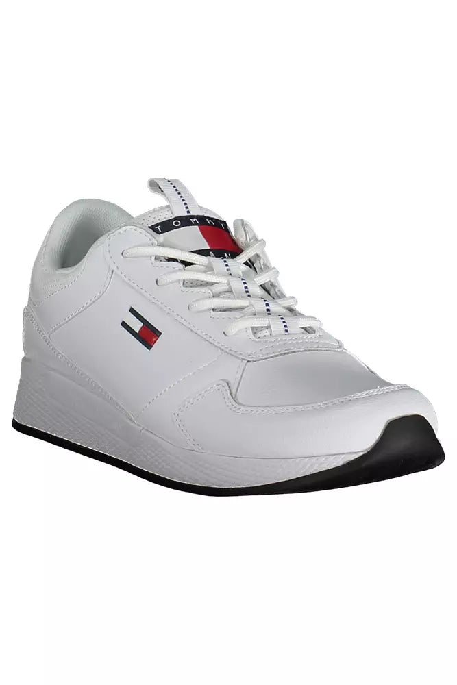 White Polyester Sneaker