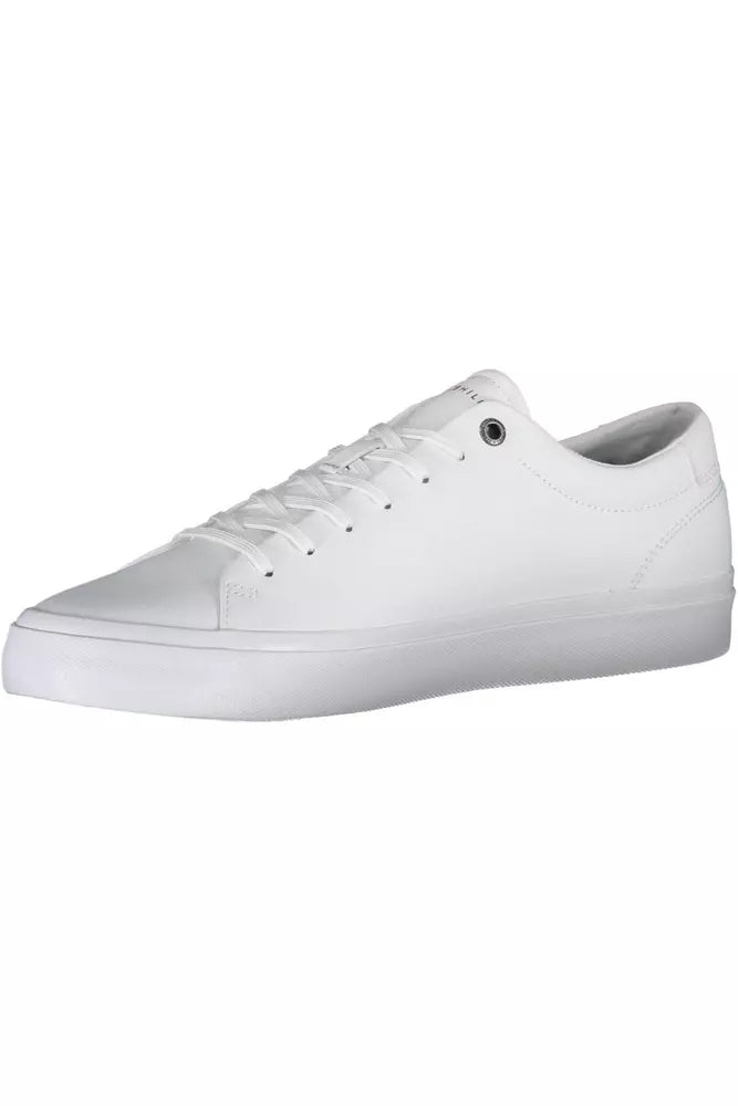 White Polyester Sneaker