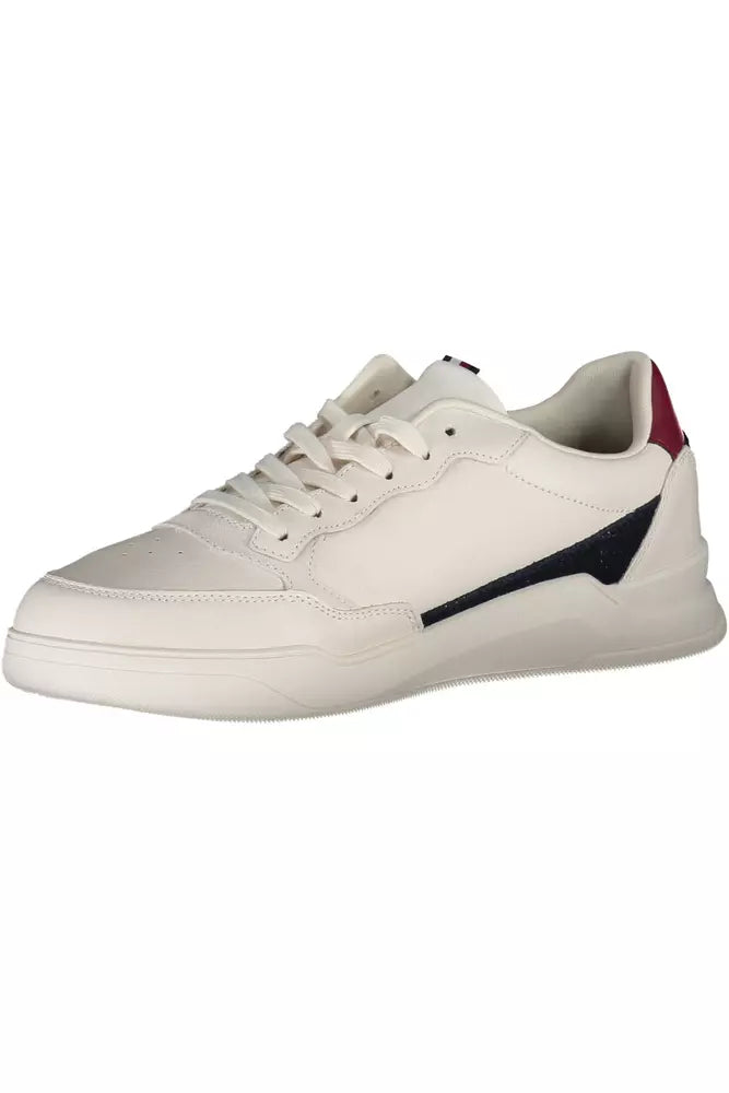 White Polyester Sneaker