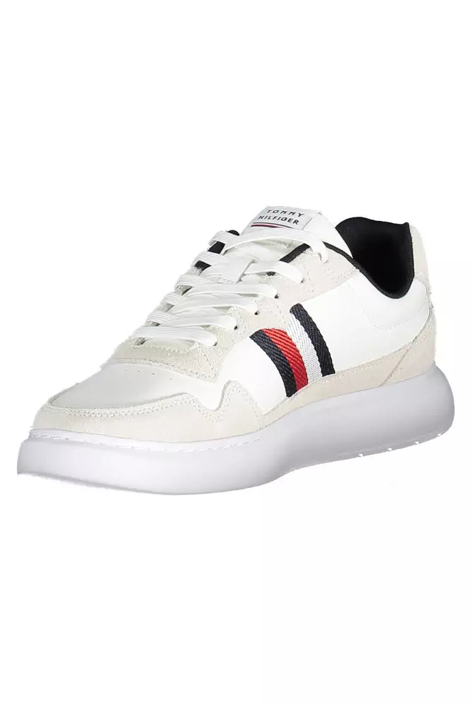 White Polyester Sneaker