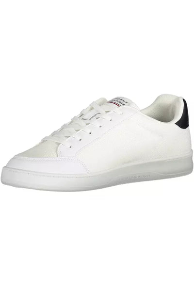 White Polyester Sneaker