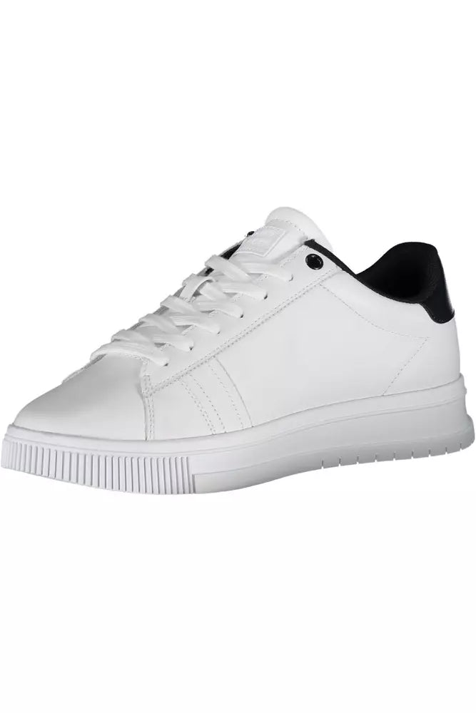 White Polyester Sneaker