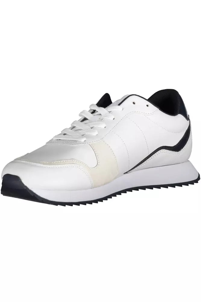 White Polyester Sneaker