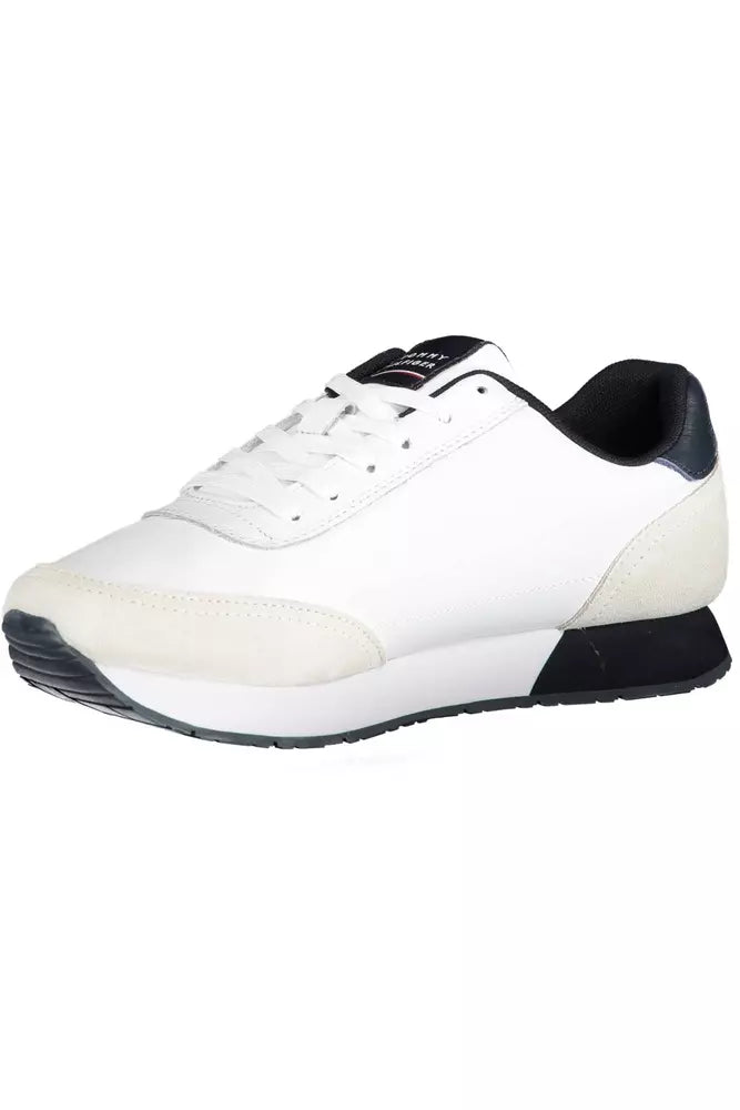 White Polyester Sneaker