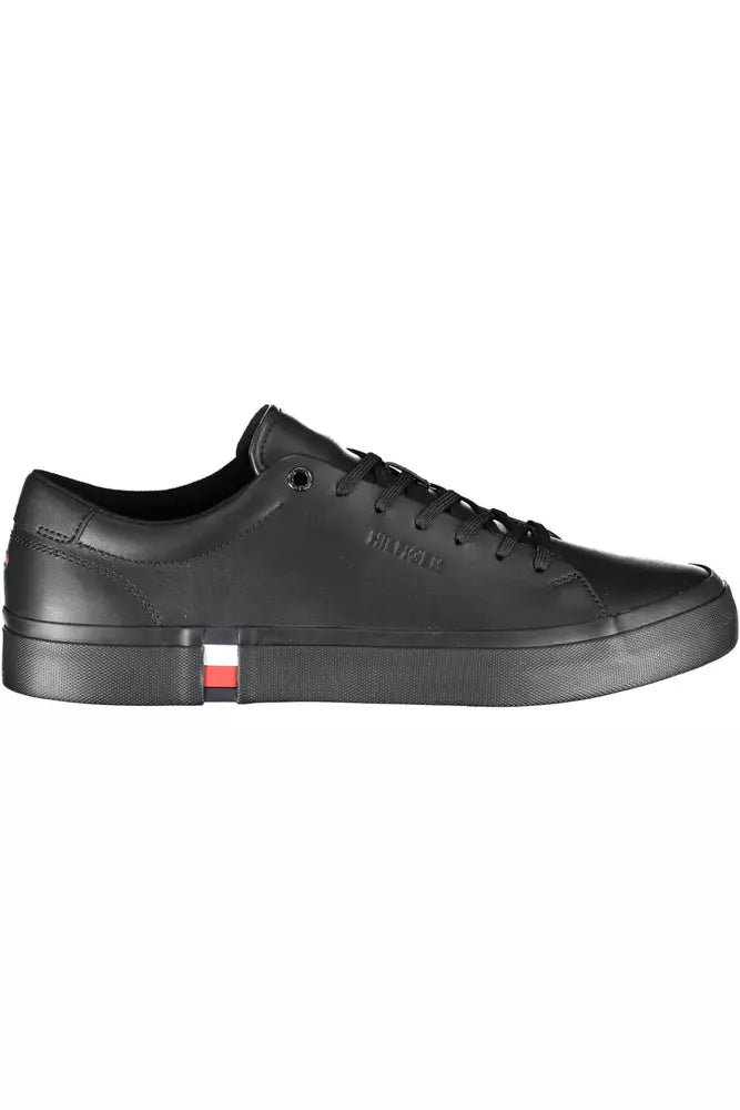 Black Polyester Sneaker