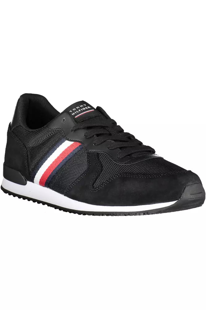 Black Polyester Sneaker