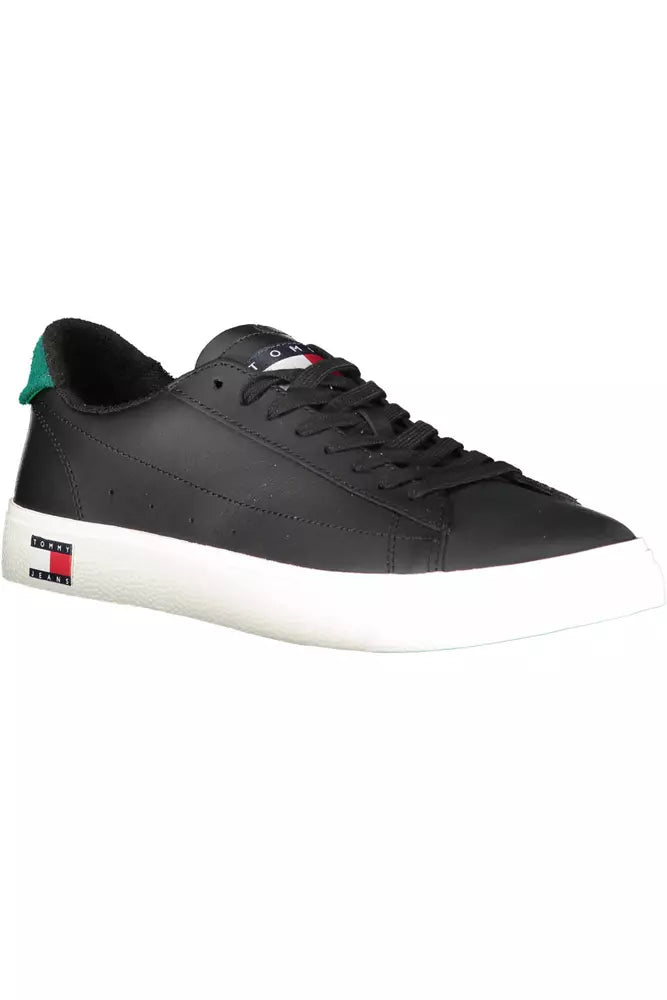 Black Polyester Sneaker