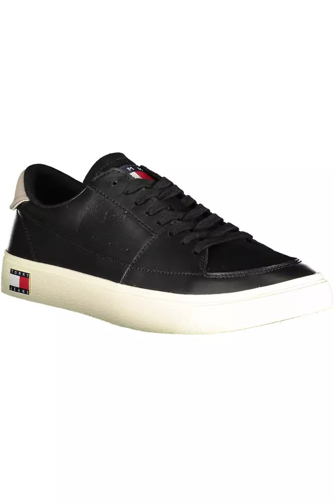 Black Polyester Sneaker