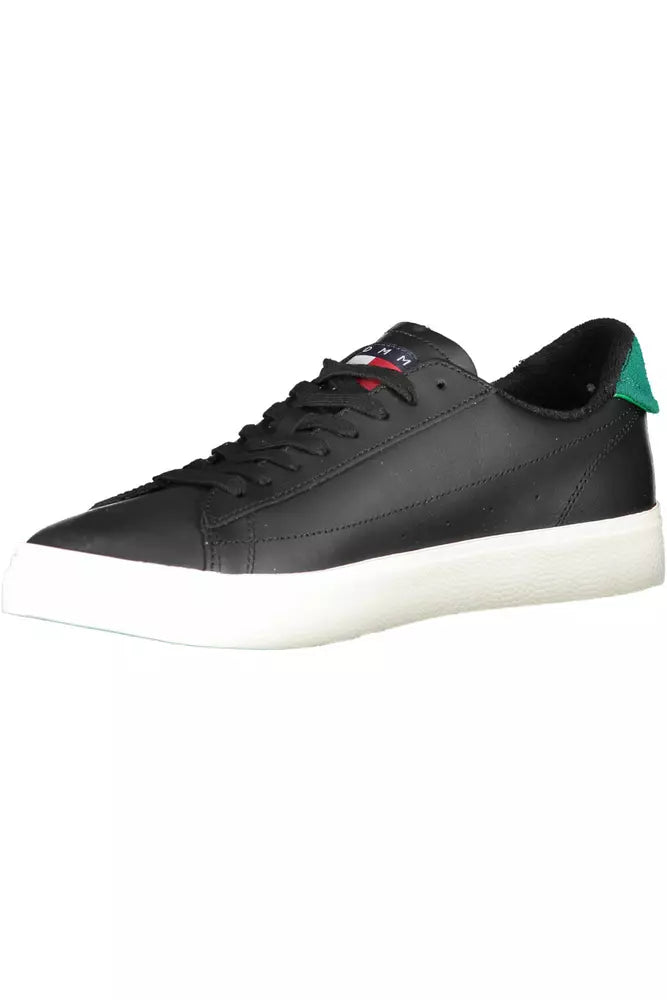 Black Polyester Sneaker