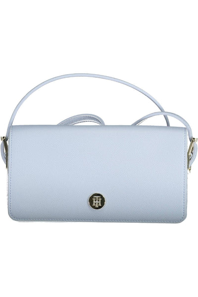 Light Blue Polyurethane Handbag