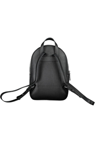 Black Polyurethane Backpack