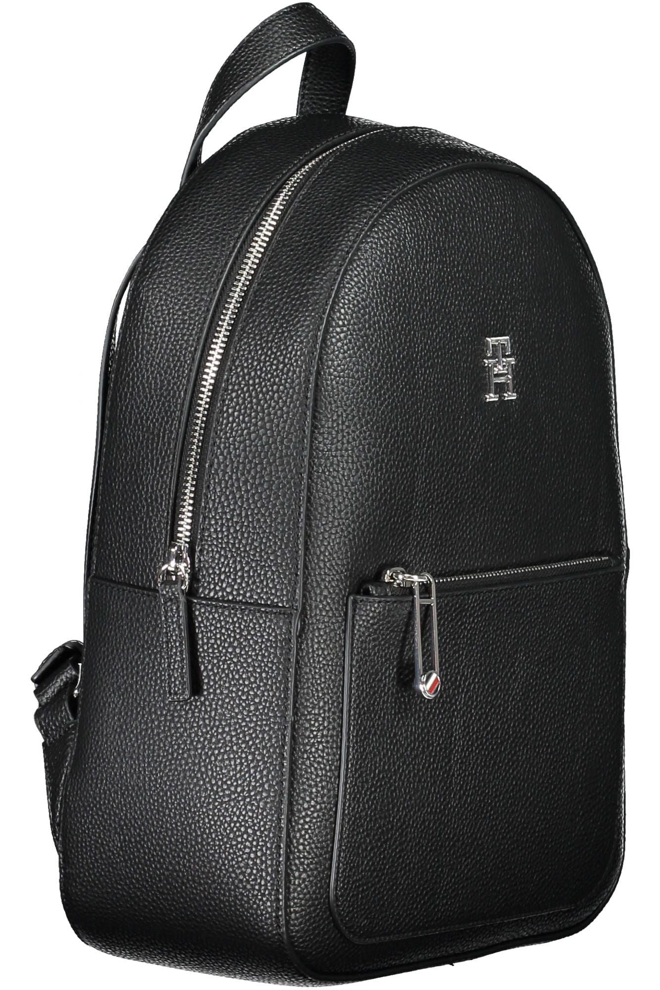 Black Polyurethane Backpack