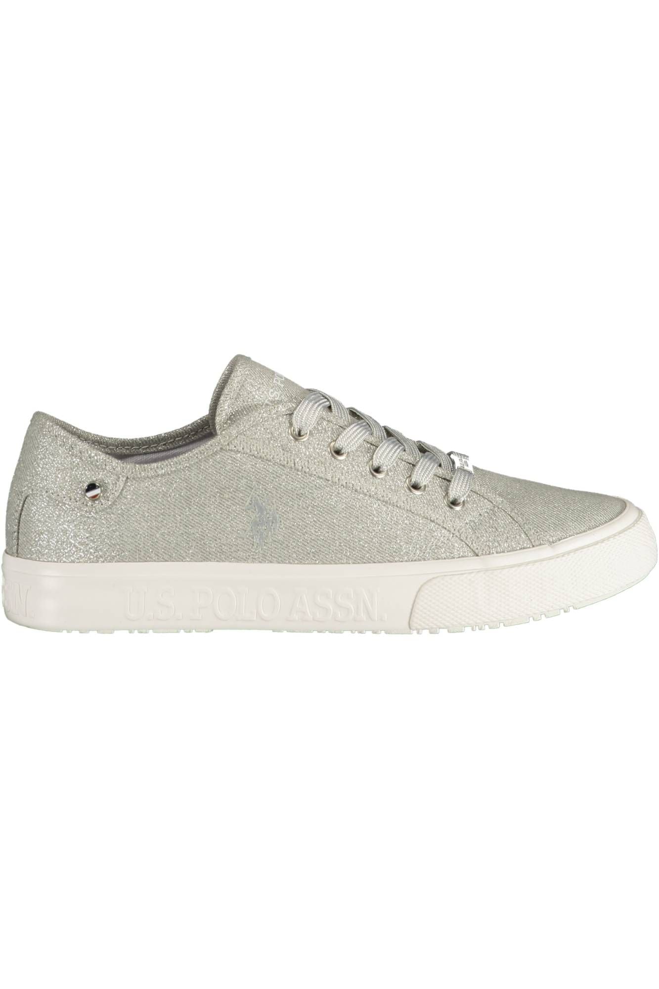 Silver Polyester Sneaker