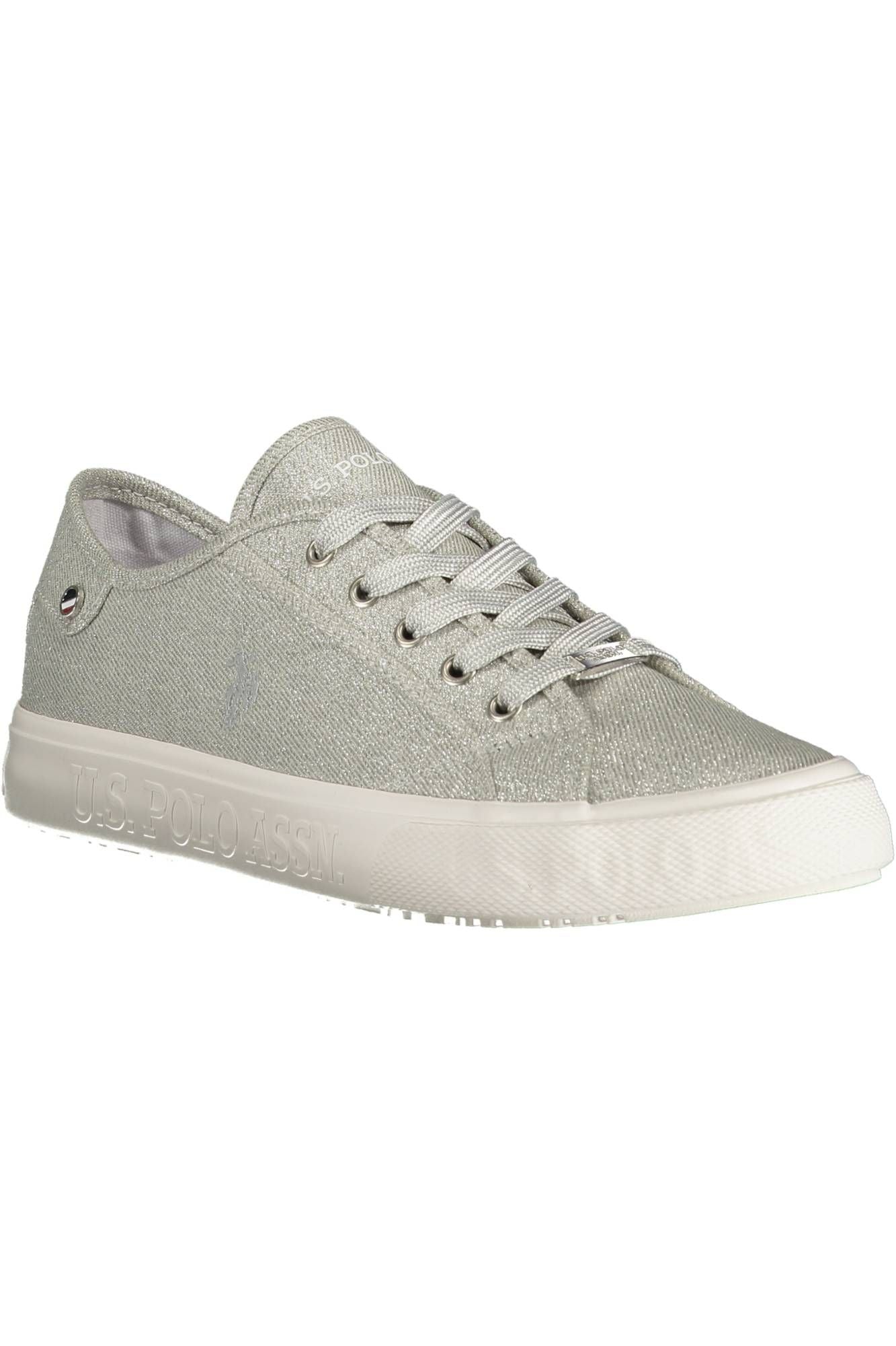 Silver Polyester Sneaker