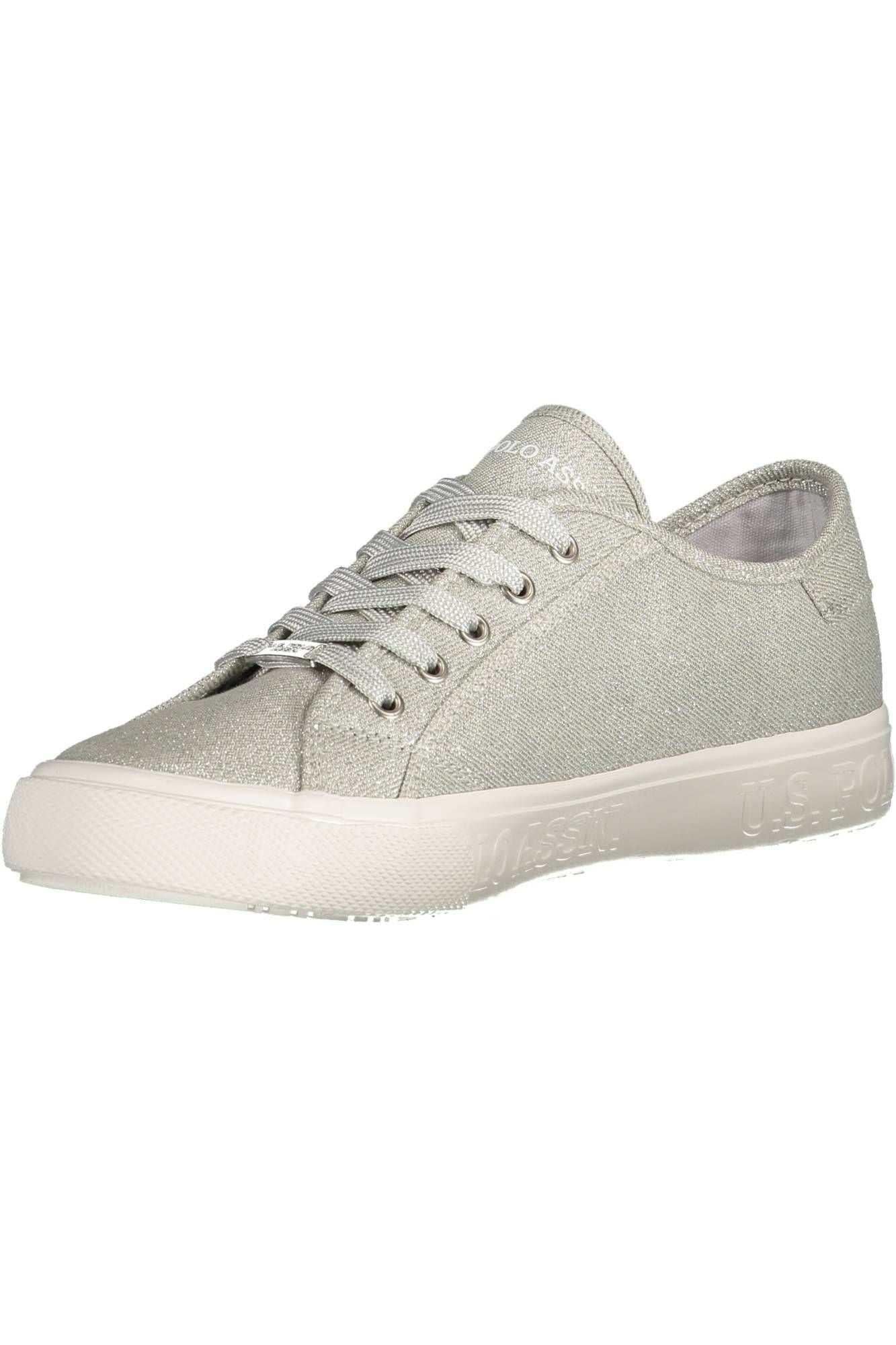 Silver Polyester Sneaker