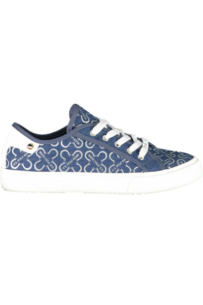 Blue Polyester Sneaker