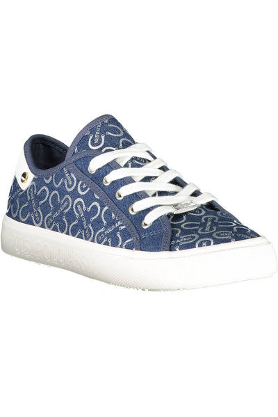 Blue Polyester Sneaker