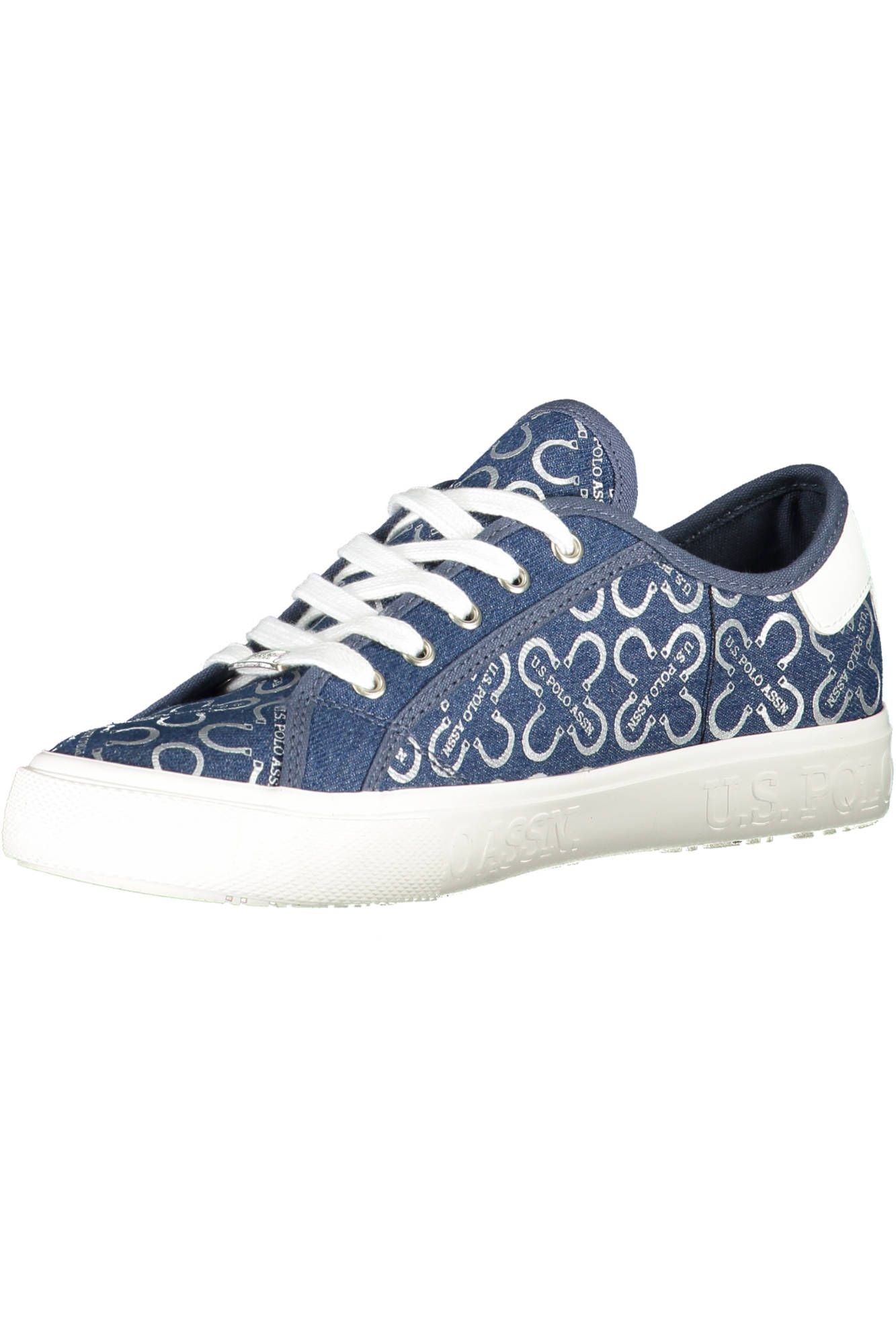 Blue Polyester Sneaker