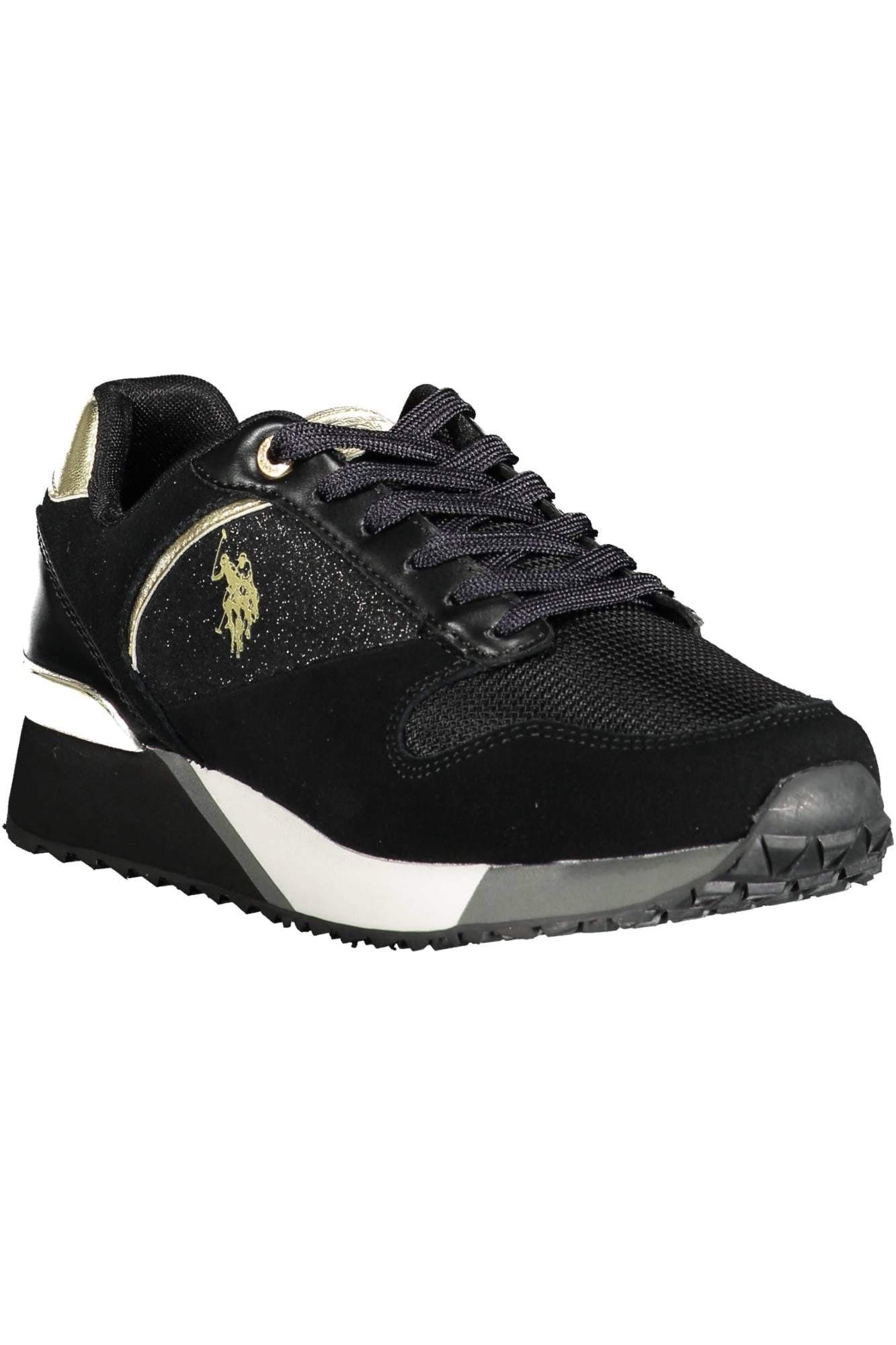 Black Polyester Sneaker