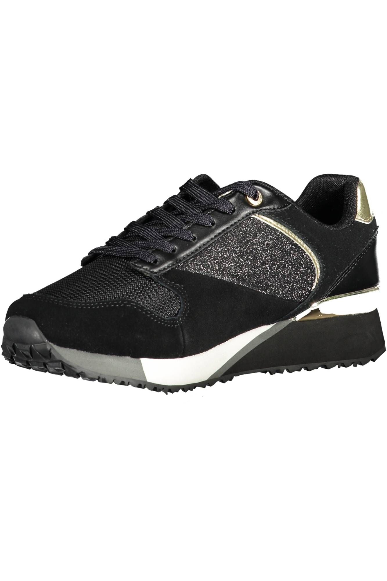 Black Polyester Sneaker