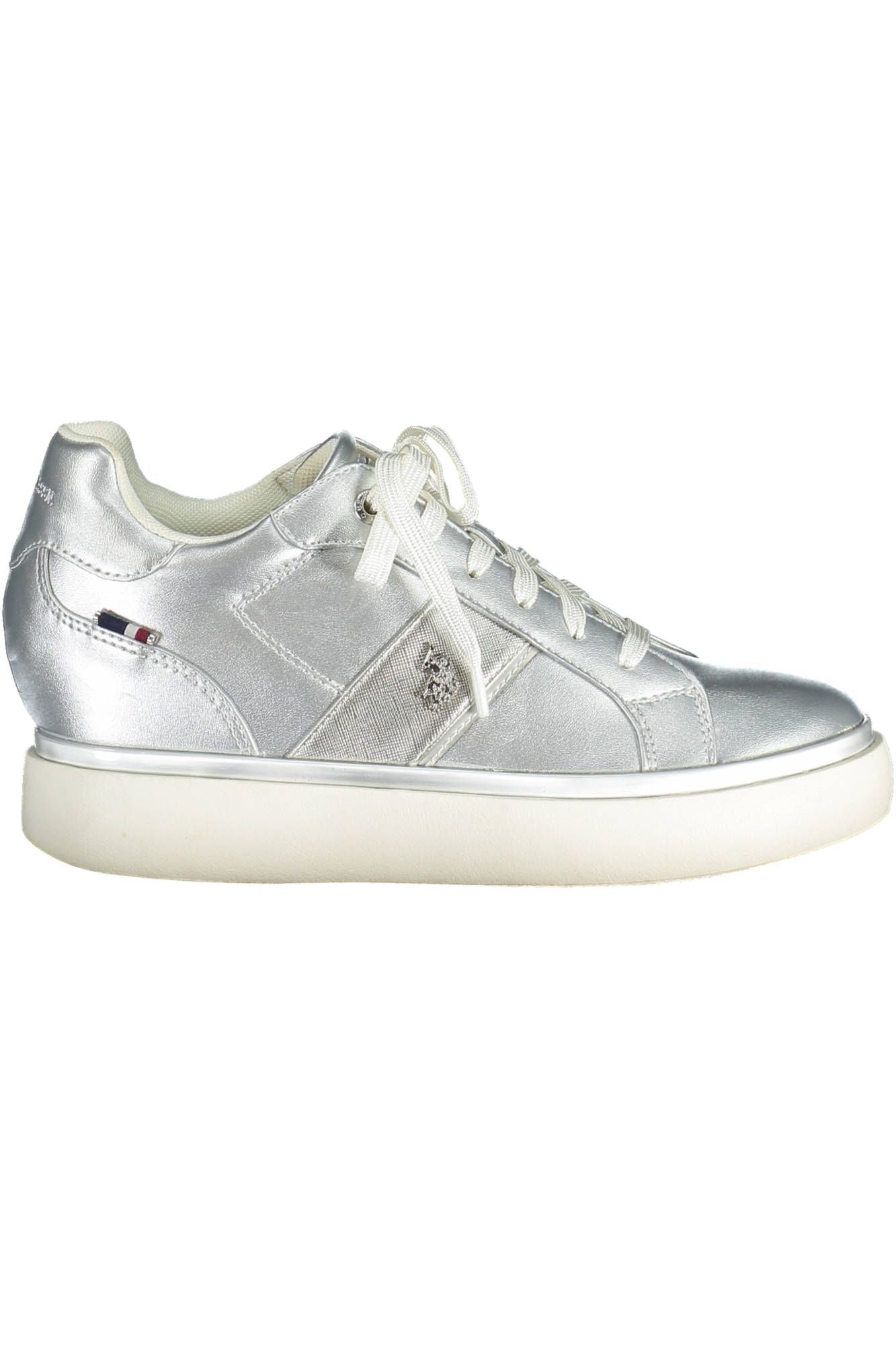 Silver Polyester Sneaker