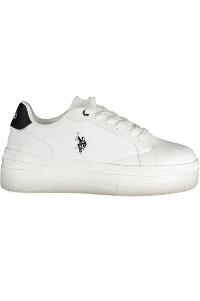 White Polyester Sneaker