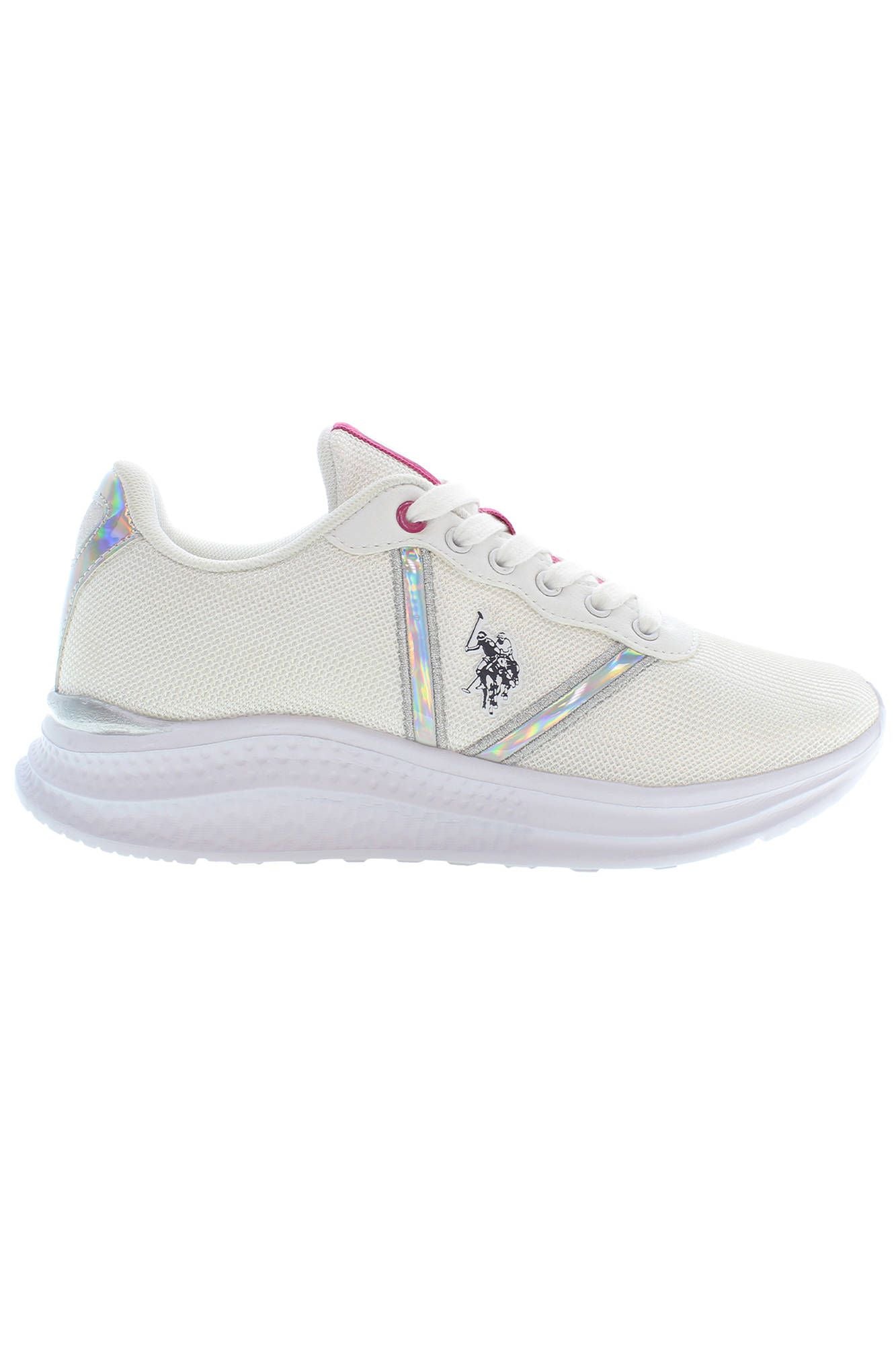 White Polyester Sneaker