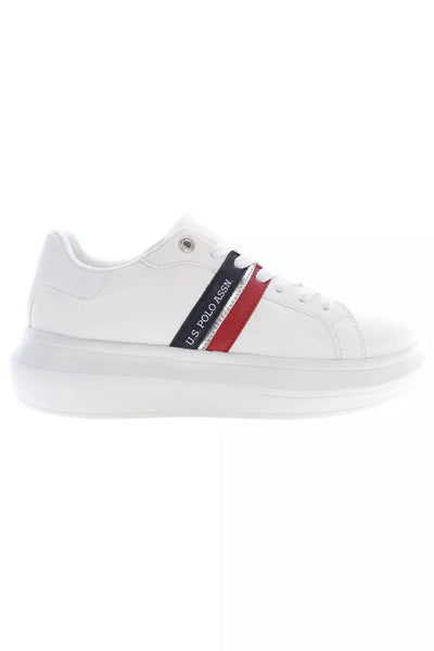 White Polyester Sneaker