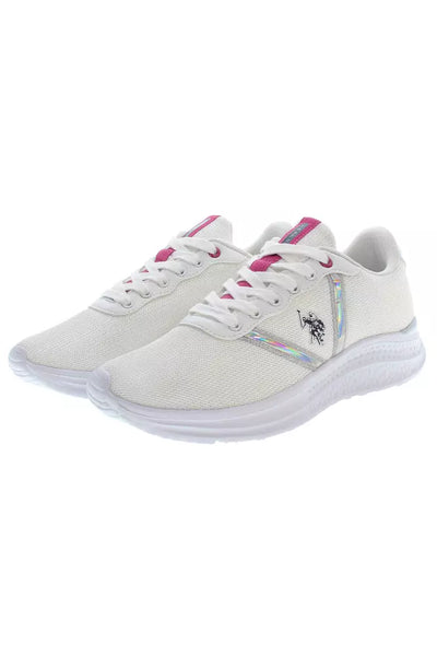 White Polyester Sneaker