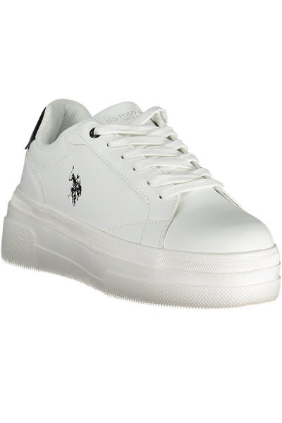 White Polyester Sneaker