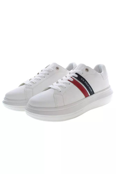 White Polyester Sneaker