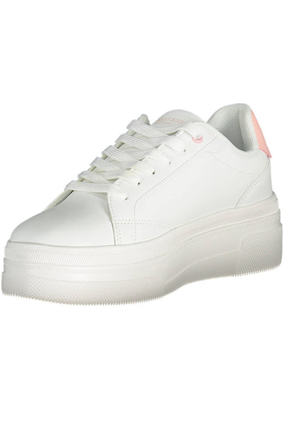 White Polyester Sneaker